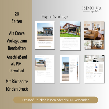 Exposévorlage für Immobilienmakler✶✶Digitales Produkt/Vorlagen-Link✶