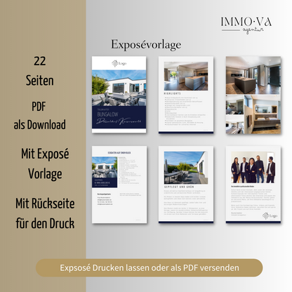 Exposévorlage für Immobilienmakler✶✶Digitales Produkt/Vorlagen-Link✶