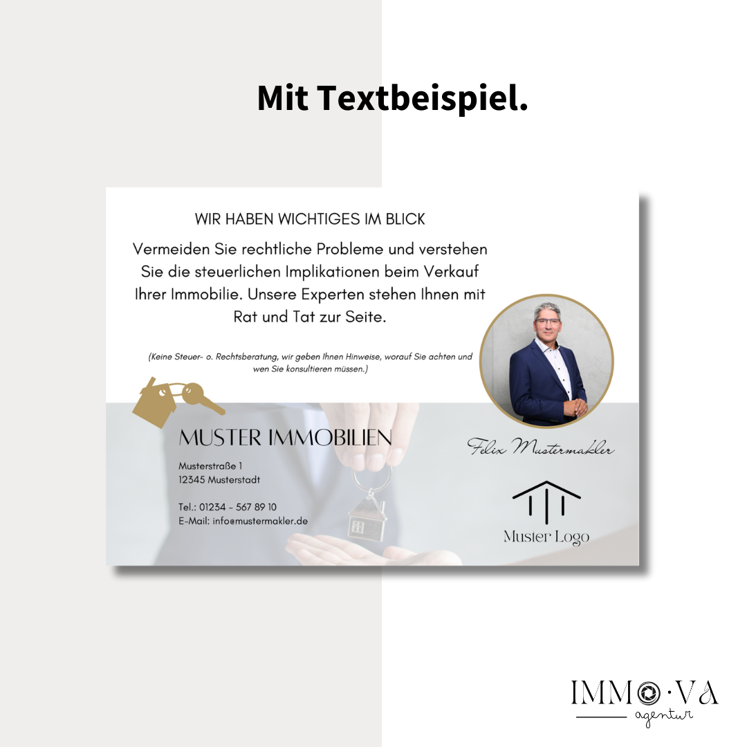 Postkarte Immobilienmakler Canva Template