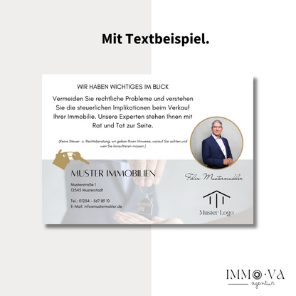 Postkarte Immobilienmakler Canva Template